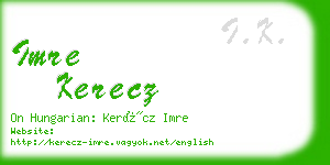 imre kerecz business card